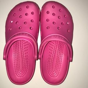 Pink crocs
